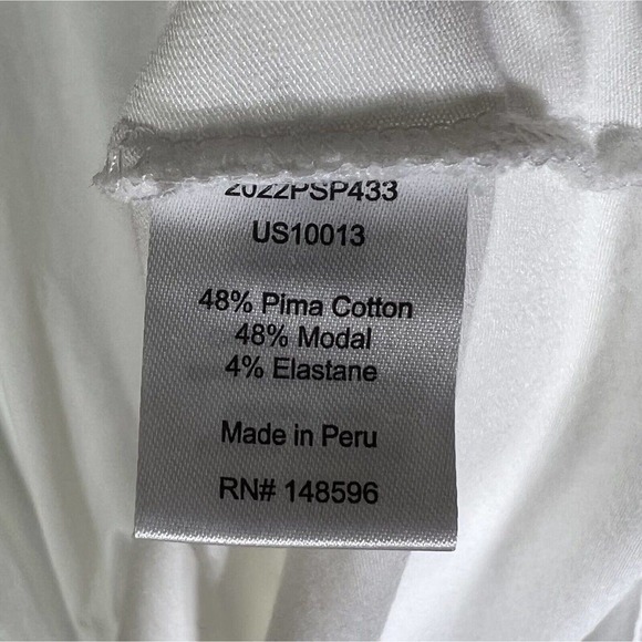 Universal Standard Short Sleeve Crew Tee Rex T-Shirt Womens XL White Stretch - Picture 4 of 6